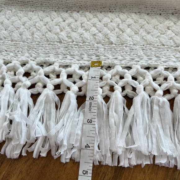 Lily Pulitzer Limon Knit Crochet Sleeveless Sweater Tank Top Fringe Tassels Ivo… - Picture 16 of 16